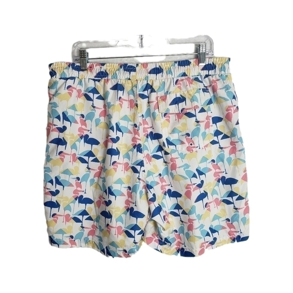 Club Room Abstract Stork Print Swim Trunks Size L - Picture 3 of 5